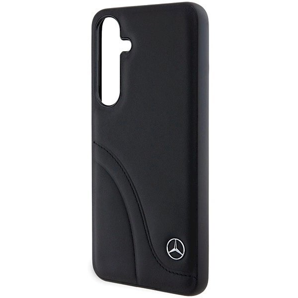 Mercedes Leather Curved Stitches Dėklas Samsung Galaxy S24 - Juodas 5 Mercedes Leather Curved Stitches Dėklas Samsung Galaxy S24 - Juodas 5