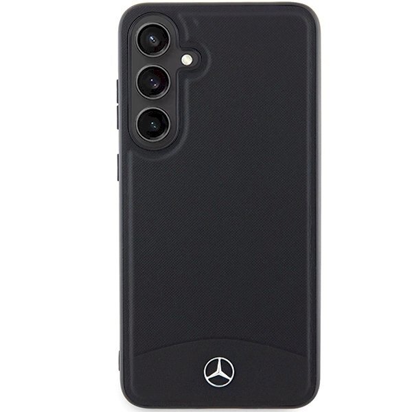 Mercedes Leather Textured  Plain MagSafe Dėklas Samsung Galaxy S24 - Juodas 2 Mercedes Leather Textured  Plain MagSafe Dėklas Samsung Galaxy S24 - Juodas 2