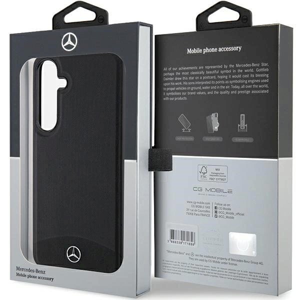 Mercedes Leather Textured  Plain MagSafe Dėklas Samsung Galaxy S24 - Juodas 7 Mercedes Leather Textured  Plain MagSafe Dėklas Samsung Galaxy S24 - Juodas 7