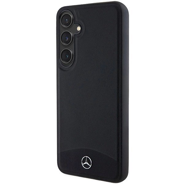 Mercedes Leather Textured  Plain MagSafe Dėklas Samsung Galaxy S24 - Juodas 1 Mercedes Leather Textured  Plain MagSafe Dėklas Samsung Galaxy S24 - Juodas 1