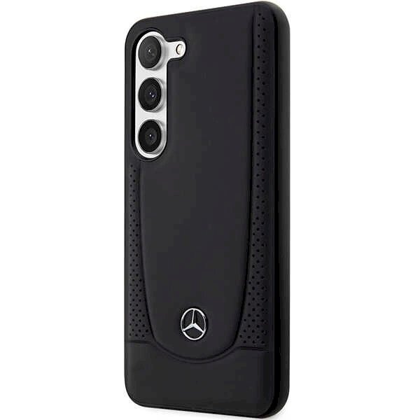 Samsung Galaxy S23 FE Dėklas Mercedes Leather Urban – juodas 1 Samsung Galaxy S23 FE Dėklas Mercedes Leather Urban – juodas 1