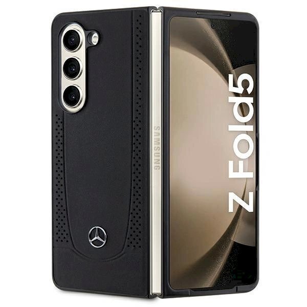 Dėklas Mercedes Leather Urban case for Samsung Galaxy Z Fold 5 - Juodas Dėklas Mercedes Leather Urban case for Samsung Galaxy Z Fold 5 - Juodas
