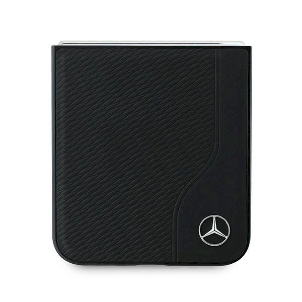 Mercedes Leather Wood Imitation MagSafe Dėklas Samsung Galaxy Z Flip 6 - Juodas 4 Mercedes Leather Wood Imitation MagSafe Dėklas Samsung Galaxy Z Flip 6 - Juodas 4