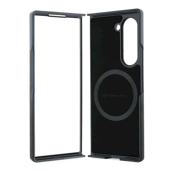 Mercedes Leather Wood Imitation MagSafe dėklas Samsung Galaxy Z Fold 6 - juodas 5 Mercedes Leather Wood Imitation MagSafe dėklas Samsung Galaxy Z Fold 6 - juodas 5
