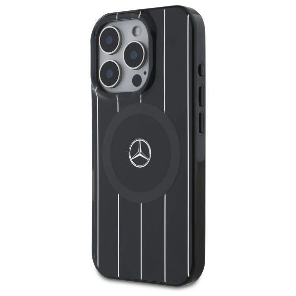 Dėklas Mercedes MB Double Layer Crossed Lines MagSafe iPhone 16 Pro - Juodas 1 Dėklas Mercedes MB Double Layer Crossed Lines MagSafe iPhone 16 Pro - Juodas 1