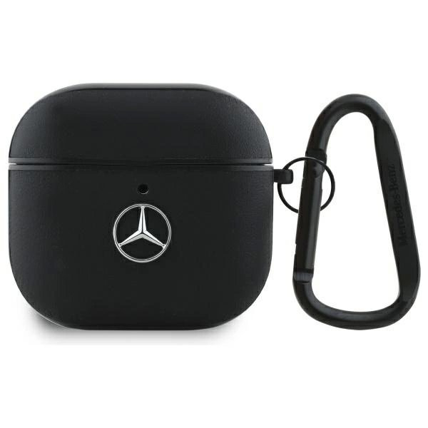 Mercedes MEA4CSLBK AirPods 4 cover Juodas/Juodas Odinis Metal Logo Mercedes MEA4CSLBK AirPods 4 cover Juodas/Juodas Odinis Metal Logo