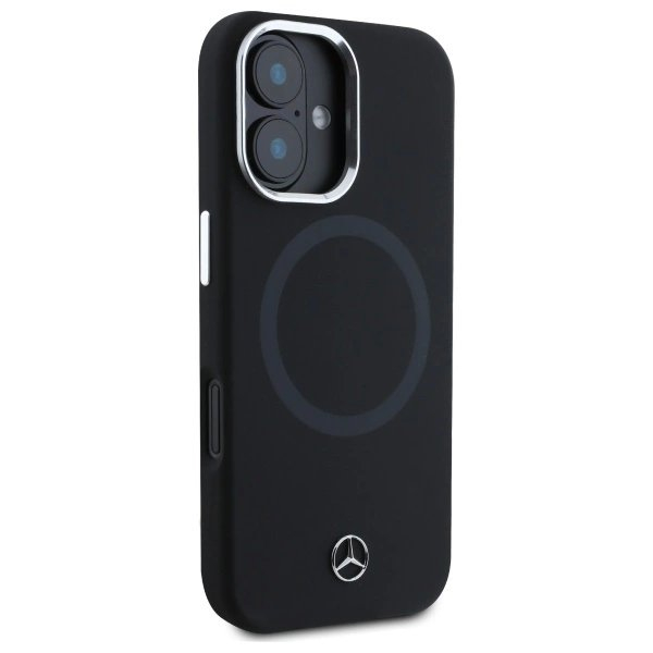 Dėklas Mercedes MEHMP16S23SUTTK iPhone 16 6.1 Juodas/Juodas hard Silicone Tonal Logo MagSafe 3 Dėklas Mercedes MEHMP16S23SUTTK iPhone 16 6.1 Juodas/Juodas hard Silicone Tonal Logo MagSafe 3