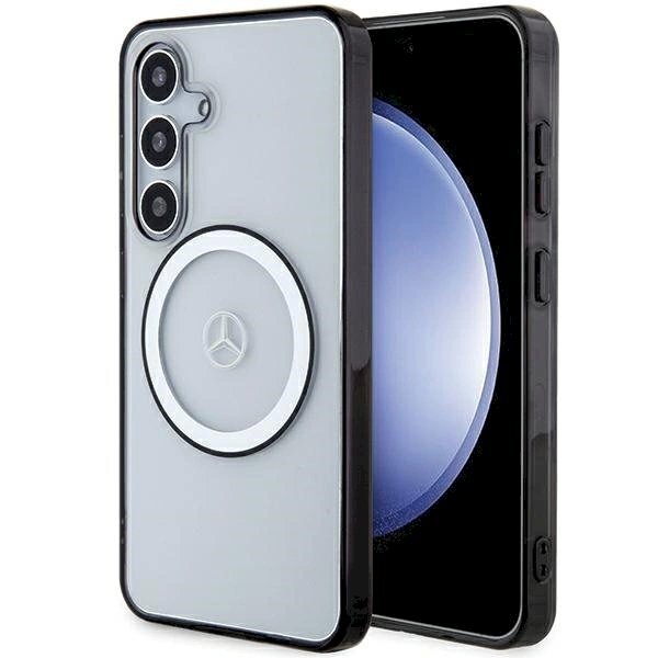 Mercedes Printed Logo MagSafe Dėklas Samsung Galaxy S24 - Permatomas Mercedes Printed Logo MagSafe Dėklas Samsung Galaxy S24 - Permatomas