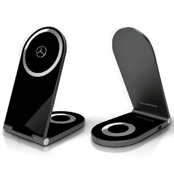 Mercedes Silver Stars MagSafe foldable 2in1 15W inductive Įkroviklis - Juodas Mercedes Silver Stars MagSafe foldable 2in1 15W inductive Įkroviklis - Juodas