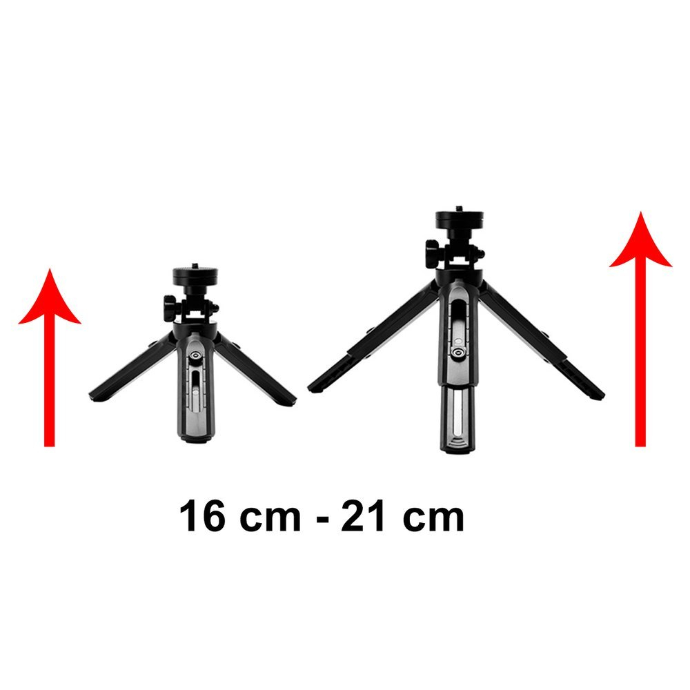 Trikojis Mini Telefono Laikiklis - Asmenukių Lazda - Kameros GoPro laikiklis juodas 3 Trikojis Mini Telefono Laikiklis - Asmenukių Lazda - Kameros GoPro laikiklis juodas 3