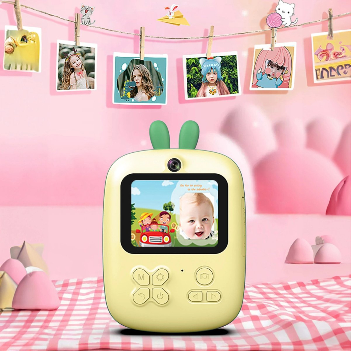 Mini Thermal Printer Spausdintuvas vaikams su kamera – žalias 4 Mini Thermal Printer Spausdintuvas vaikams su kamera – žalias 4