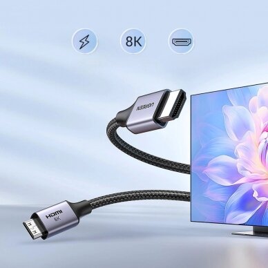 Mini HDMI cable - HDMI Ugreen HD163 8K 2m - gray 3