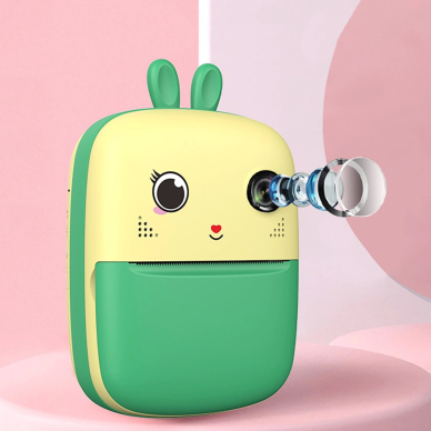 Mini Thermal Printer Spausdintuvas vaikams su kamera – žalias 3 Mini Thermal Printer Spausdintuvas vaikams su kamera – žalias 3