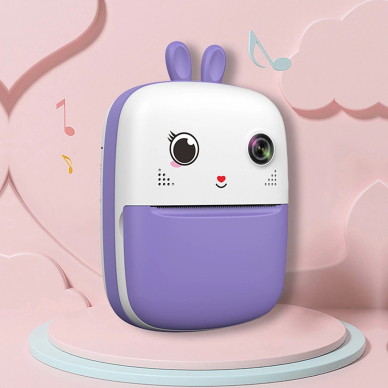 Mini Thermal Printer Spausdintuvas vaikams su kamera – violetinis 2