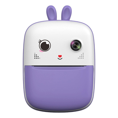 Mini Thermal Printer Spausdintuvas vaikams su kamera – violetinis