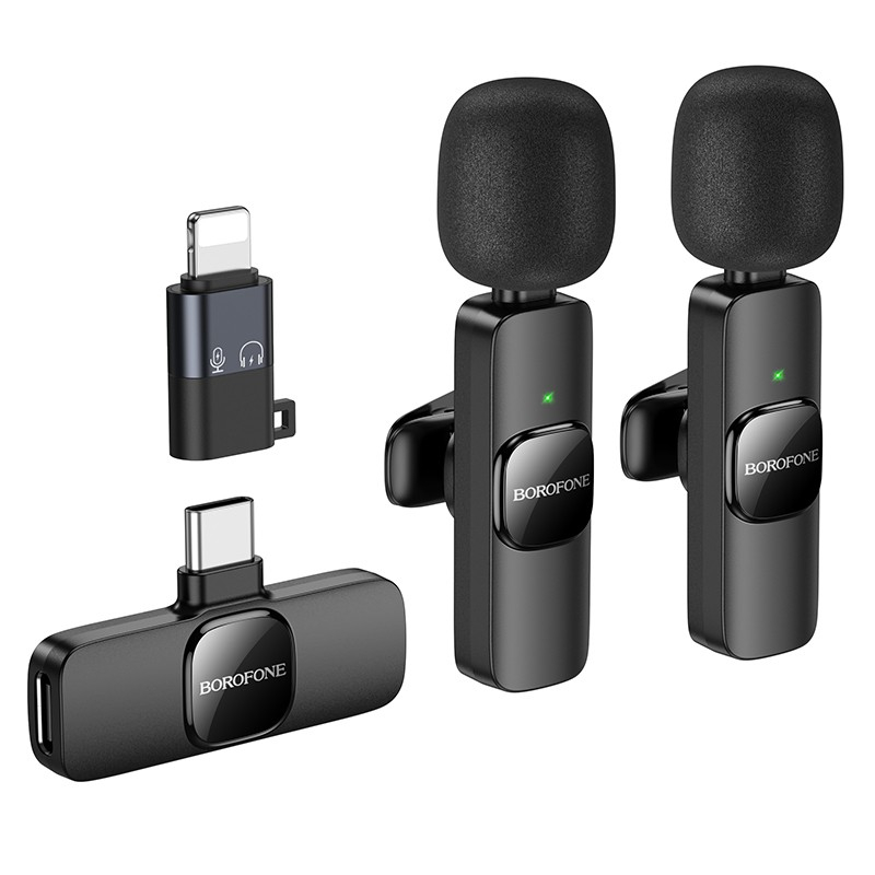Borofone BFK15 Mikrofonas Lightning / USB-C – juodas