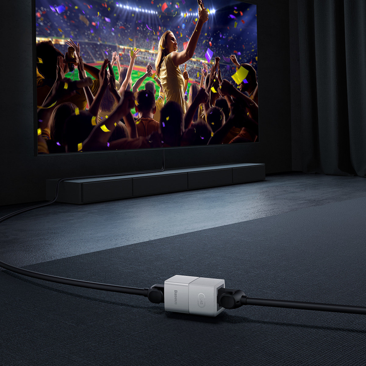 Network coupler Ethernet RJ-45 cable connector Baseus AirJoy Series 10 pcs - Baltas 10 Network coupler Ethernet RJ-45 cable connector Baseus AirJoy Series 10 pcs - Baltas 10