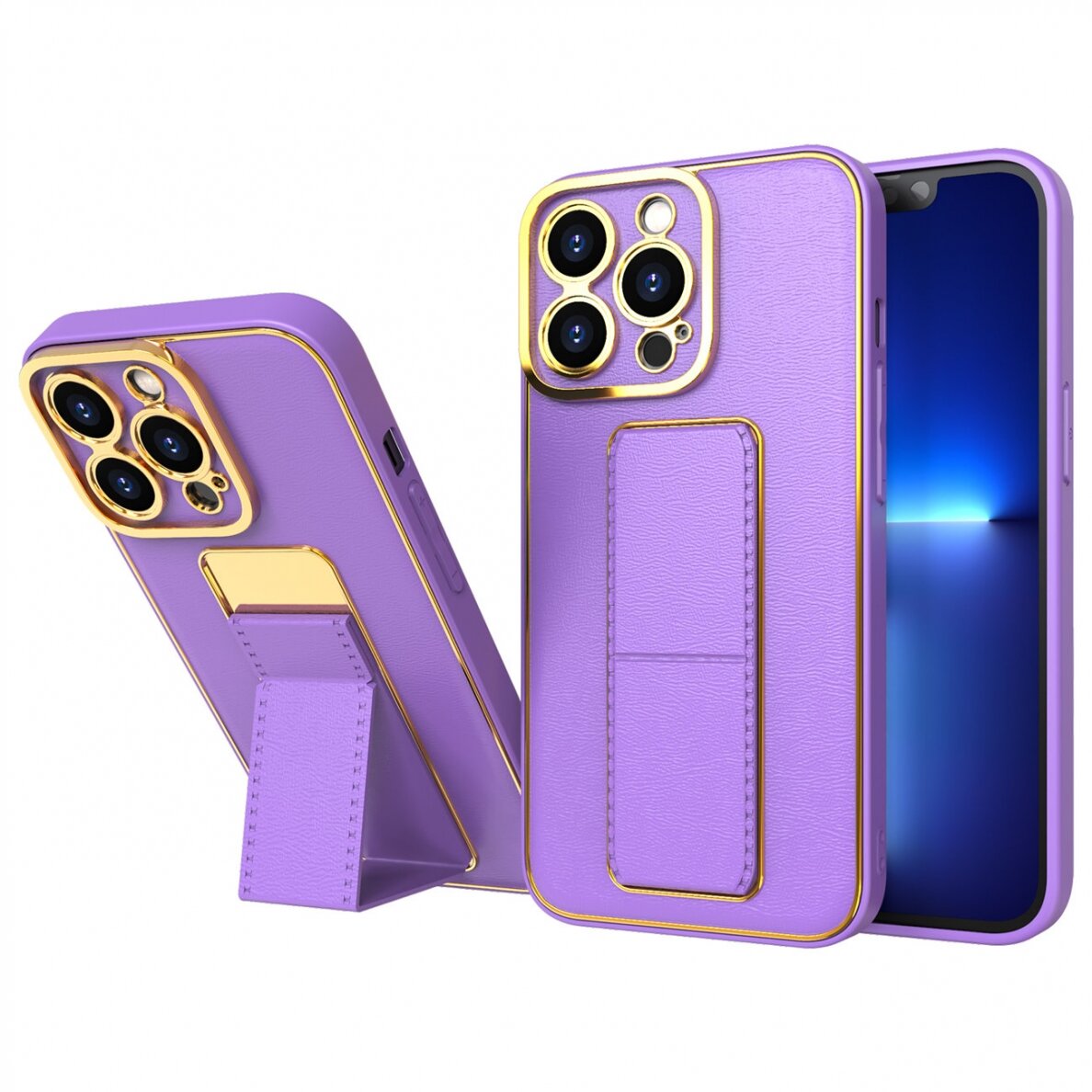 Dėklas New Kickstand Case iPhone 12 Pro Violetinis Dėklas New Kickstand Case iPhone 12 Pro Violetinis