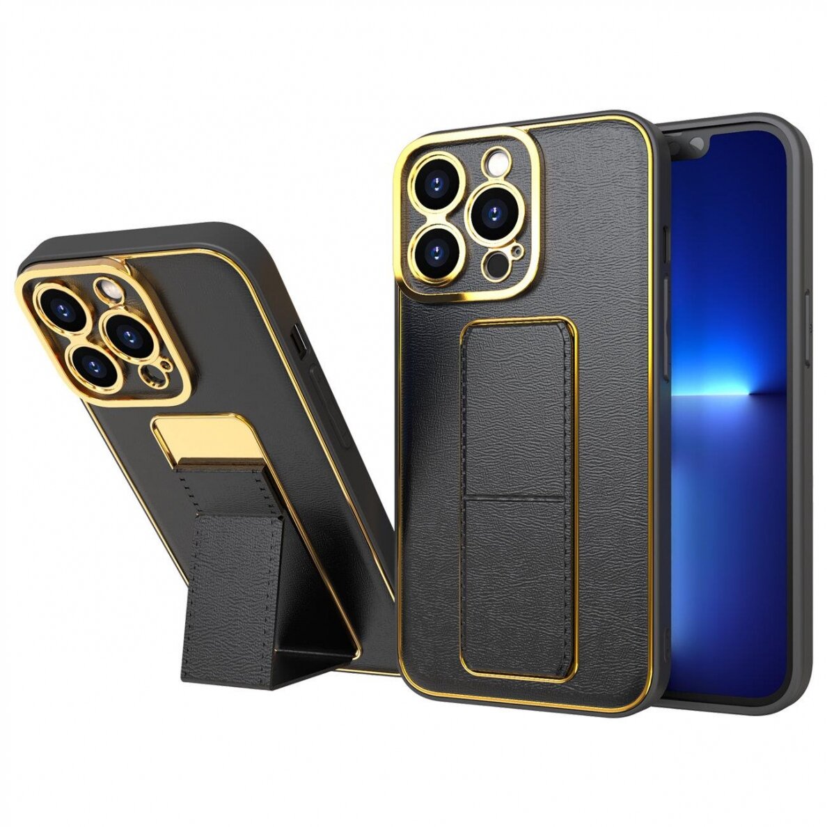 Dėklas New Kickstand Case cover for Samsung Galaxy A12 5G Juodas Dėklas New Kickstand Case cover for Samsung Galaxy A12 5G Juodas