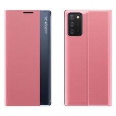 Atverčiamas dėklas New Sleep Case Samsung Galaxy A03s (166.5) Rožinis