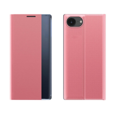 iPhone 16e – New Sleep Case Flip Cover su stovu - Rožinis