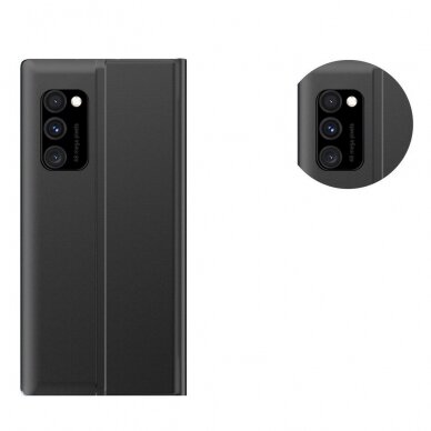 New Sleep Case Atverčiamas Dėklas, Turintis Atramos Funkciją skirta Xiaomi Poco M3 Juodas 3