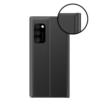 New Sleep Case Atverčiamas Dėklas, Turintis Atramos Funkciją skirta Xiaomi Poco M3 Juodas 5