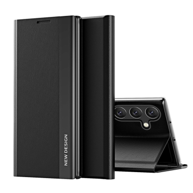 New Sleep dėklas su atverčiamu dangteliu ir pastatymo funkcija Samsung Galaxy A56 - juodas