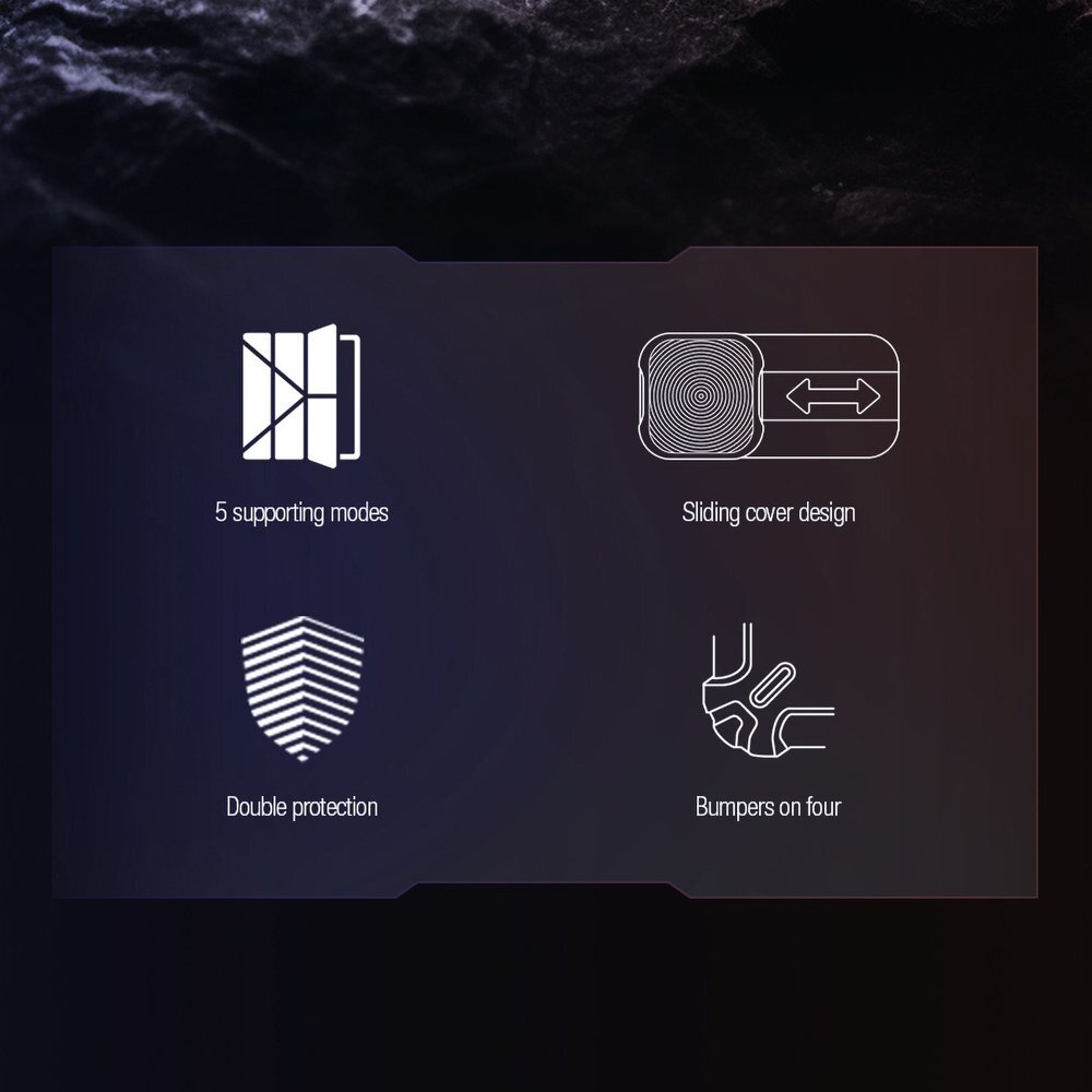 Samsung Galaxy Tab S9+ Nillkin Bumper Leather Case Pro dėklas – juodas 6 Samsung Galaxy Tab S9+ Nillkin Bumper Leather Case Pro dėklas – juodas 6