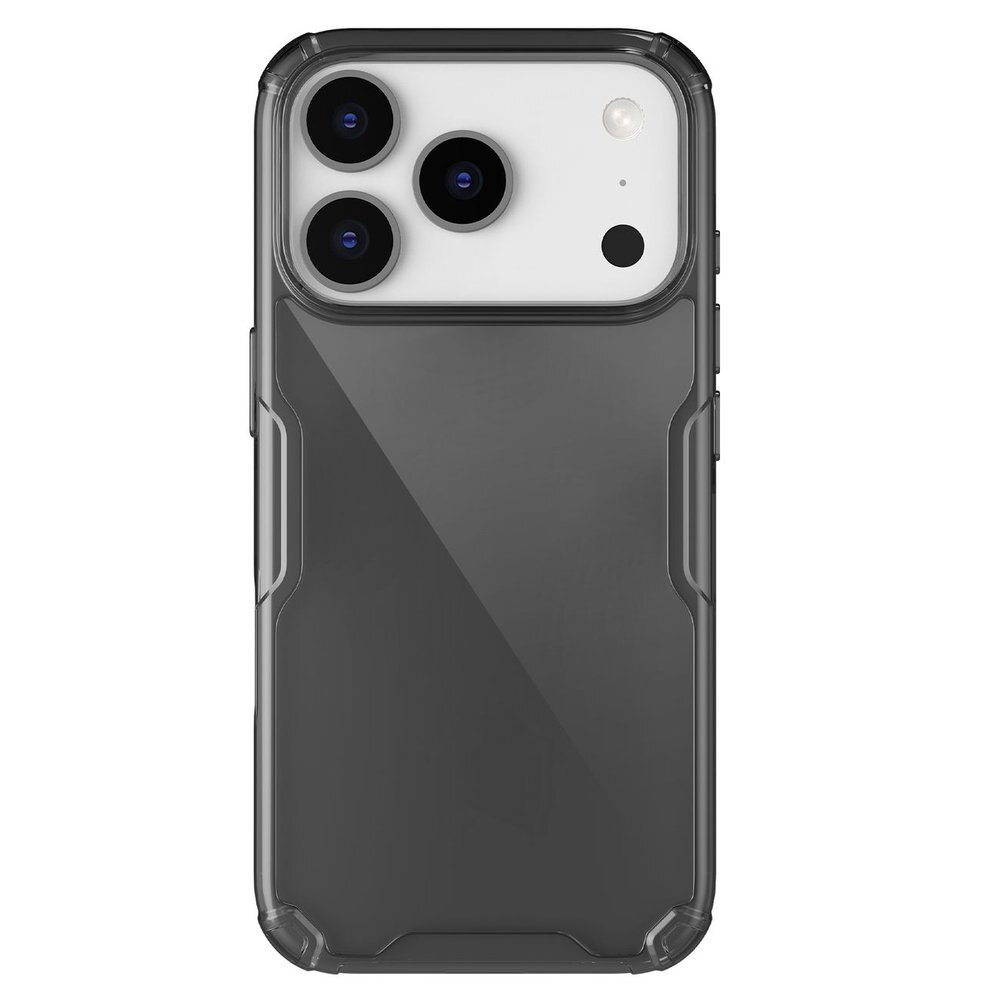 iPhone 17 Pro dėklas Nillkin Nature TPU Pro – permatomas juodas