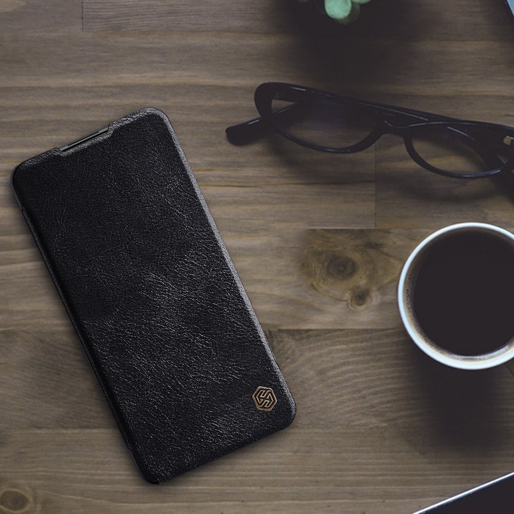 Odinis atverčiamas dėklas Nillkin Qin Xiaomi Redmi Note 9T 5G Rudas 18 Odinis atverčiamas dėklas Nillkin Qin Xiaomi Redmi Note 9T 5G Rudas 18