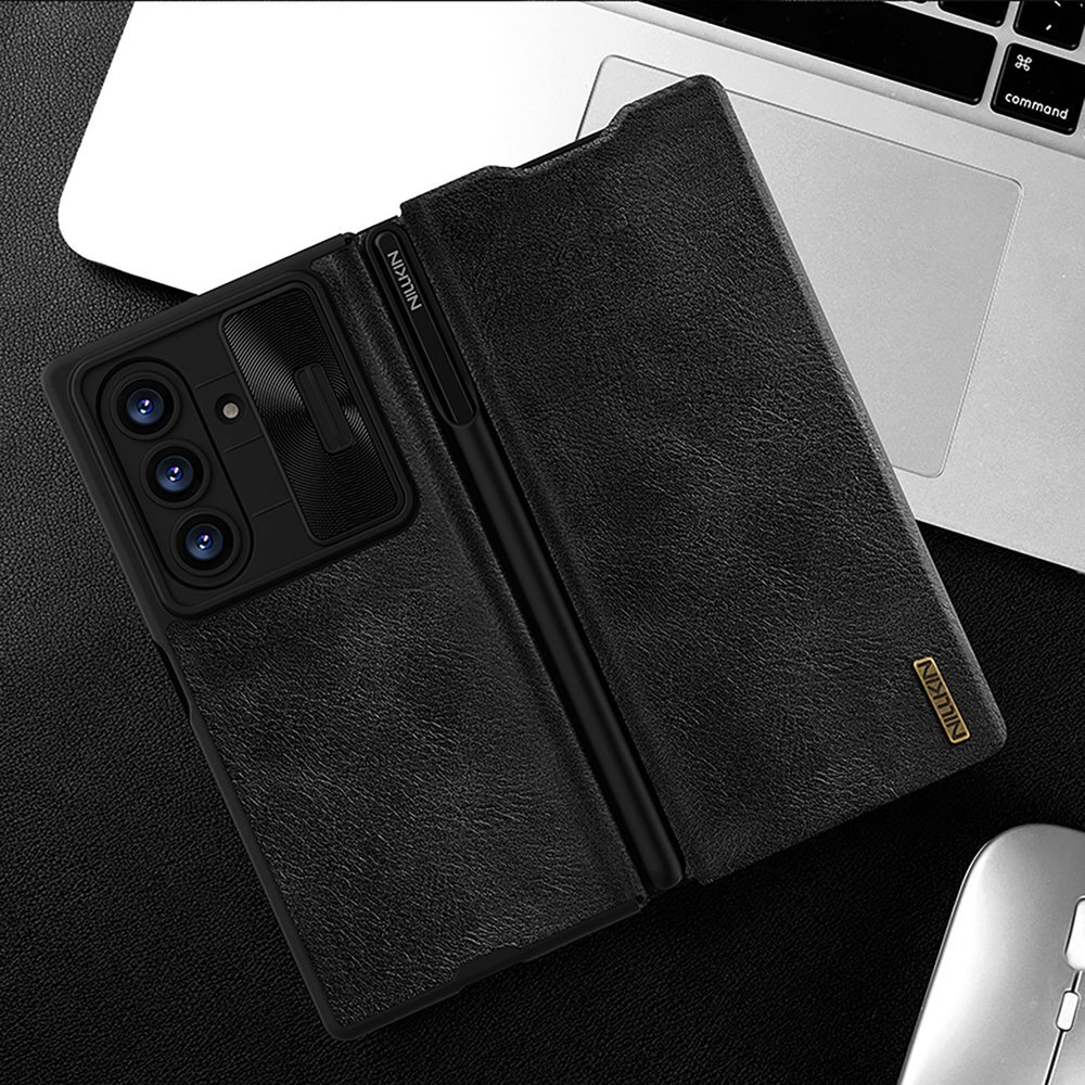 Samsung Galaxy Z Fold 7 Nillkin Qin Pro dėklas su S Pen vieta – juodas 15 Samsung Galaxy Z Fold 7 Nillkin Qin Pro dėklas su S Pen vieta – juodas 15