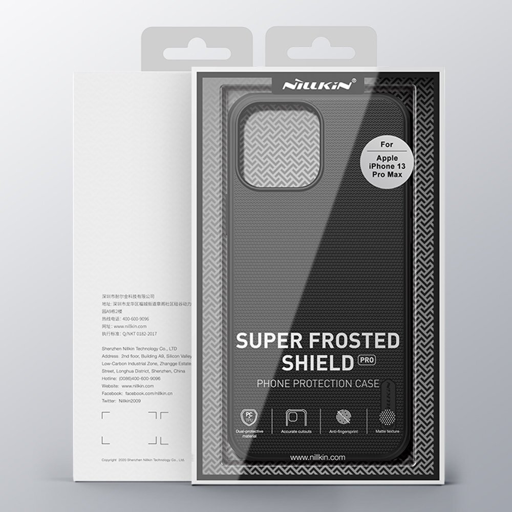 Dėklas Nillkin Super Frosted Shield Pro Case iPhone 13 Pro Max Mėlynas 4 Dėklas Nillkin Super Frosted Shield Pro Case iPhone 13 Pro Max Mėlynas 4