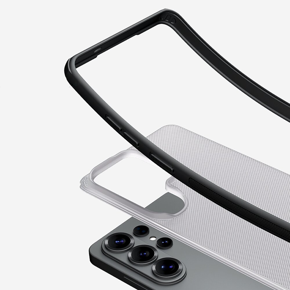 Samsung Galaxy S26 Nillkin Super Frosted Shield Pro dėklas – juodas pusiau skaidrus 9