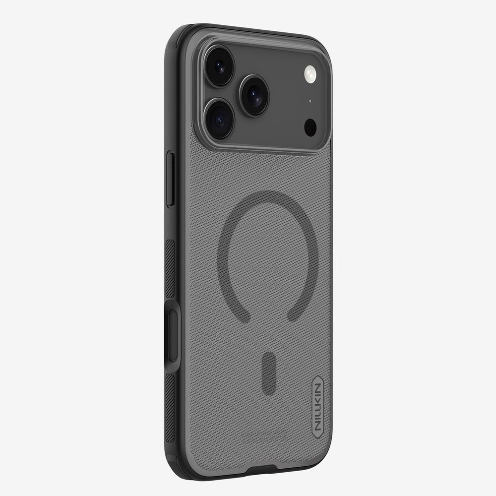 iPhone 17 Pro Max Nillkin Super Frosted Shield Pro Magnetic MagSafe dėklas – permatomas juodas 4 iPhone 17 Pro Max Nillkin Super Frosted Shield Pro Magnetic MagSafe dėklas – permatomas juodas 4