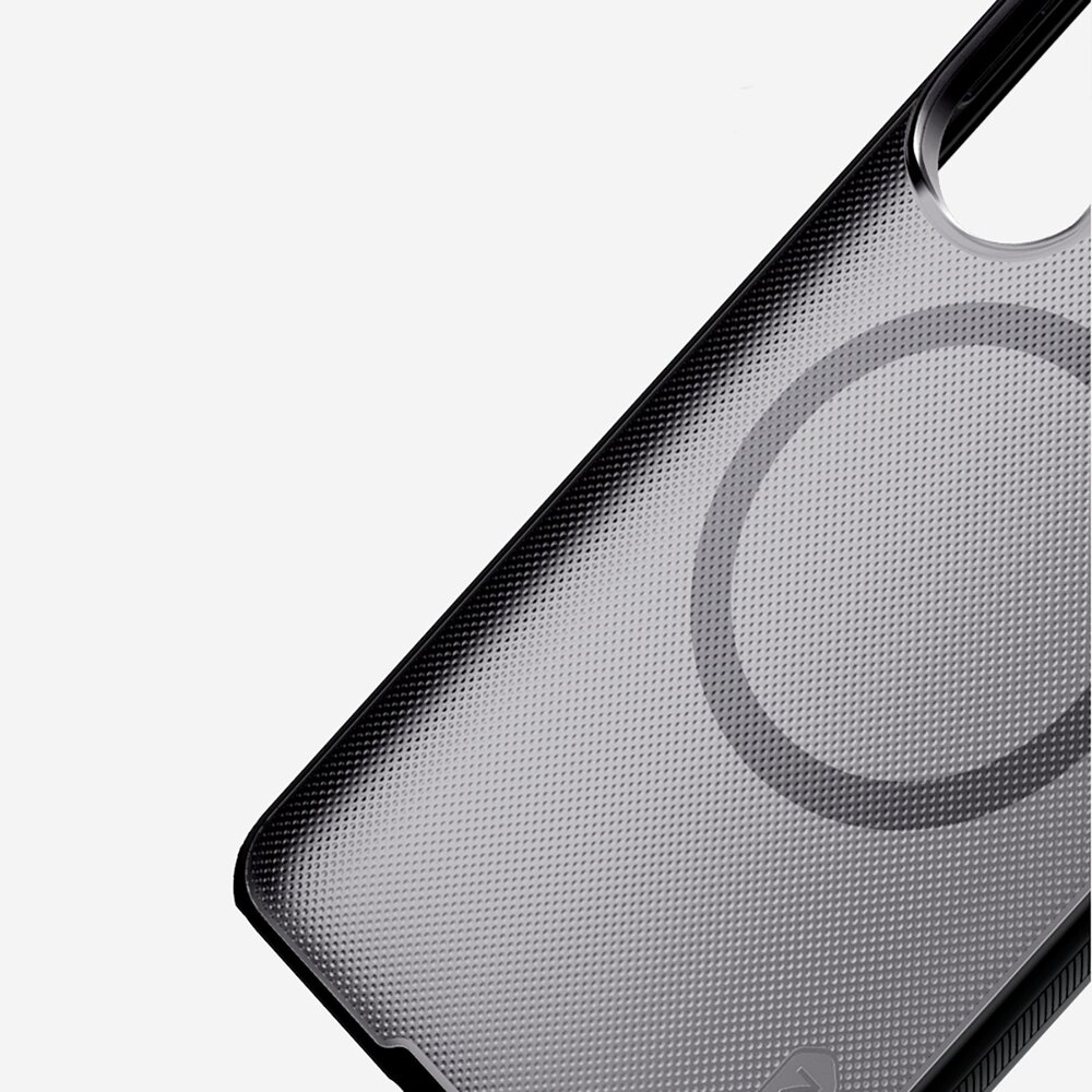 Samsung Galaxy S26 Ultra Nillkin Super Frosted Shield Pro Magnetic MagSafe dėklas – juodas pusiau skaidrus 7