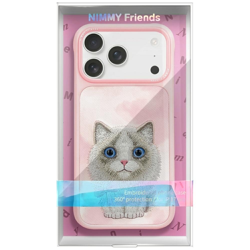 iPhone 17 Nimmy Big Eyed Pet 2.0 Cat dėklas – rožinis 1