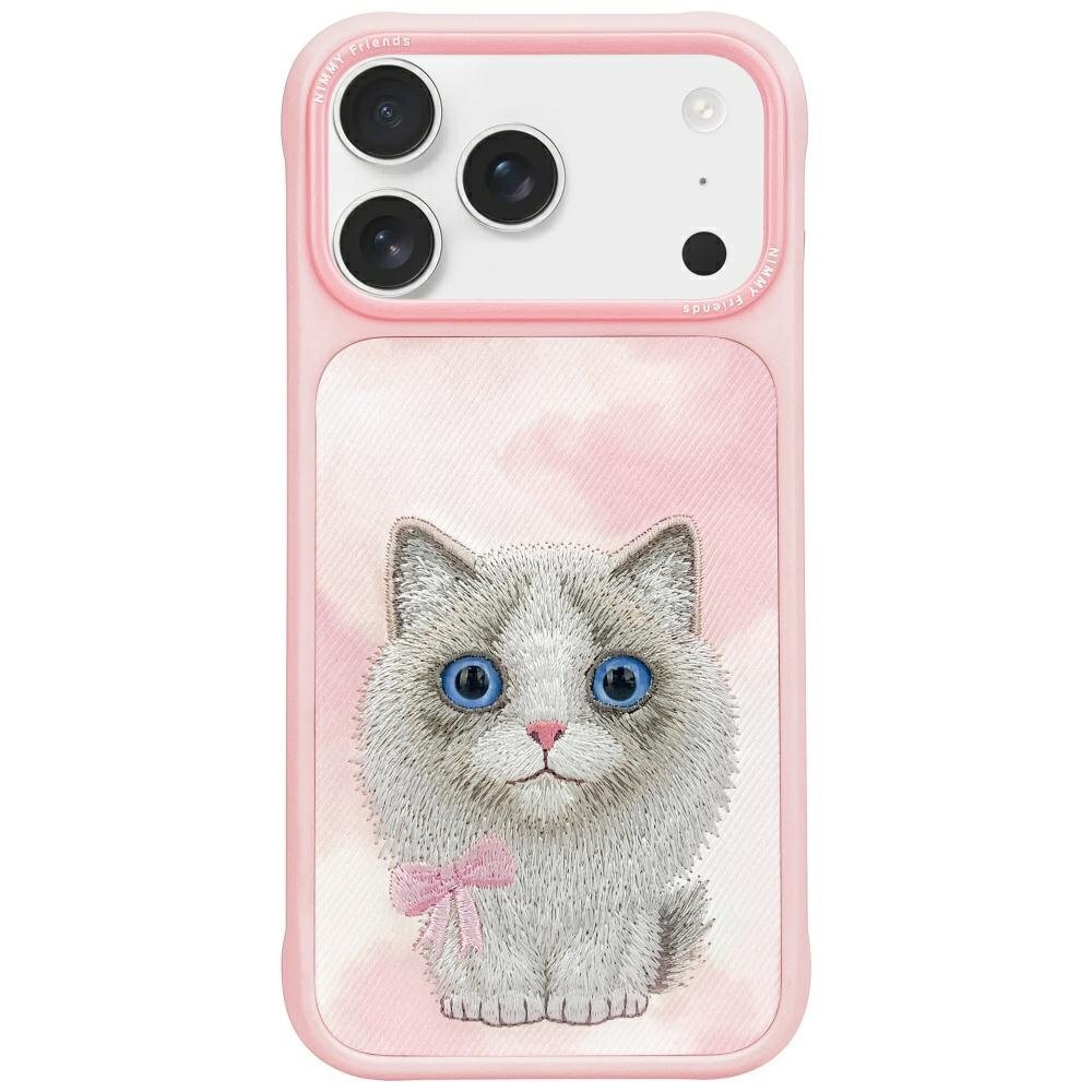 iPhone 17 Pro dėklas Nimmy Big Eyed Pet 2.0 Katė – rožinis iPhone 17 Pro dėklas Nimmy Big Eyed Pet 2.0 Katė – rožinis