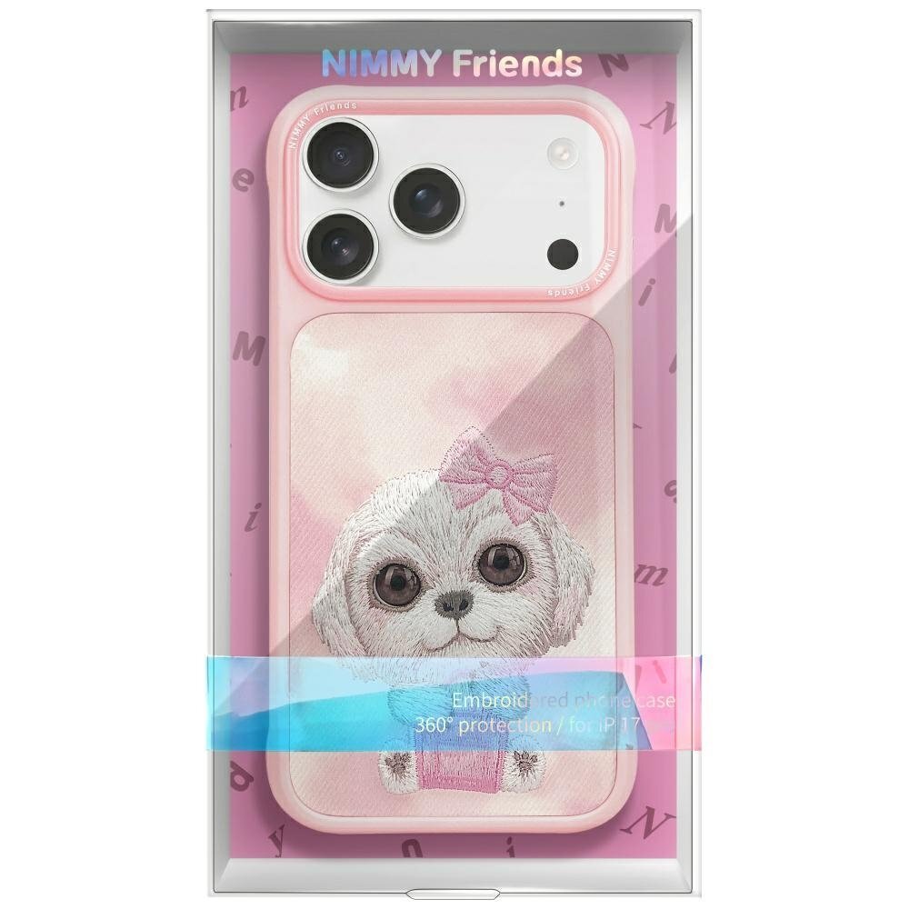 iPhone 17 Pro Max Nimmy Big Eyed Pet 2.0 šuns dėklas – rožinis 1