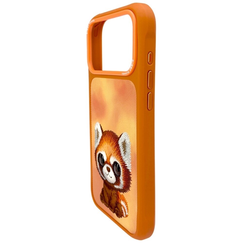 iPhone 17 Pro Max Nimmy Big Eyed Pet 2.0 Raccoon dėklas – oranžinis 3