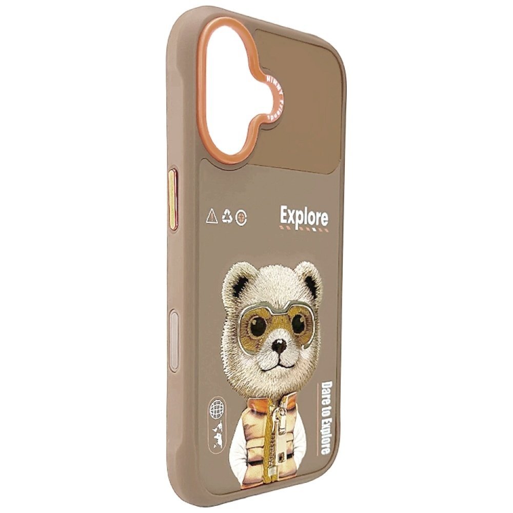 iPhone 17 Nimmy Cool & Cute 2.0 Bear dėklas – smėlinis 5
