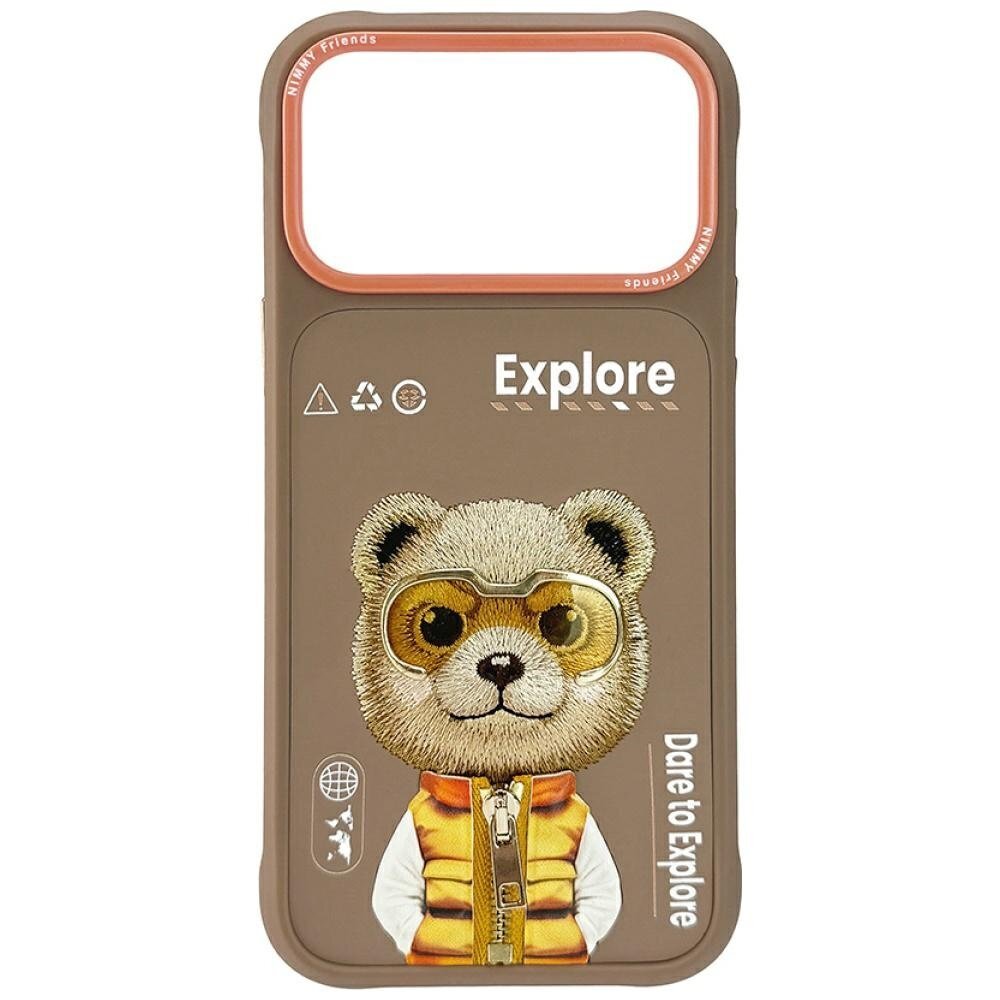 iPhone 17 Pro Nimmy Cool & Cute 2.0 Bear dėklas – smėlinis iPhone 17 Pro Nimmy Cool & Cute 2.0 Bear dėklas – smėlinis