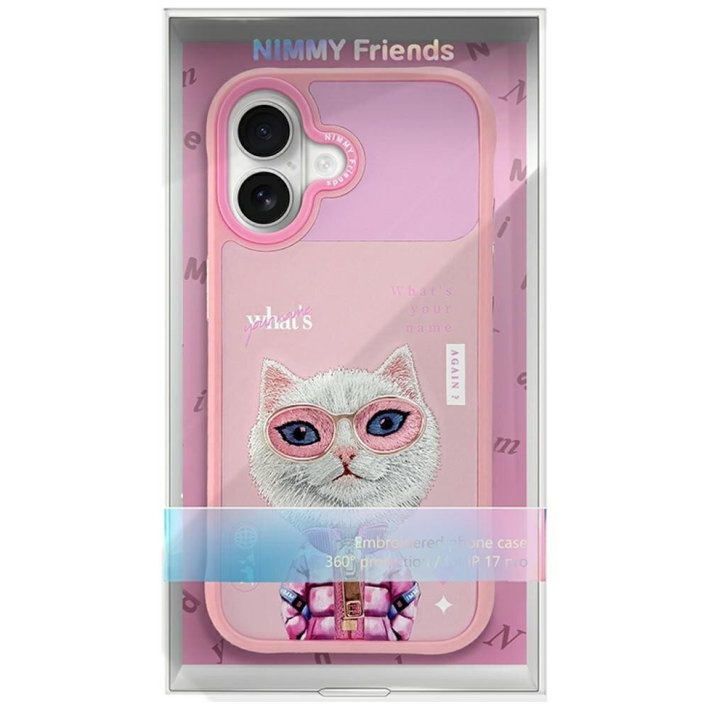 iPhone 17 Nimmy Cool & Cute 2.0 Cat dėklas – rožinis 6