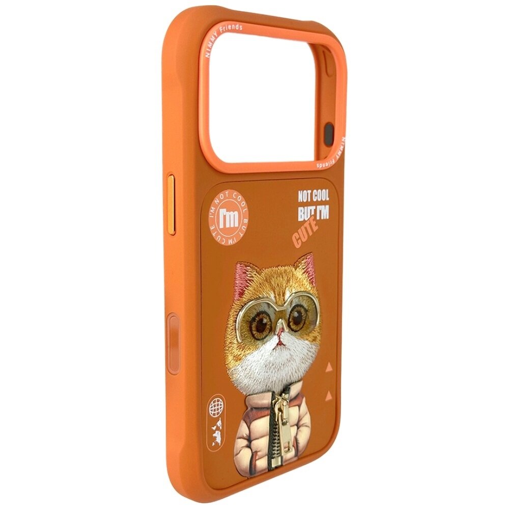 iPhone 17 Pro Nimmy Cool & Cute 2.0 Cat dėklas – oranžinis 3