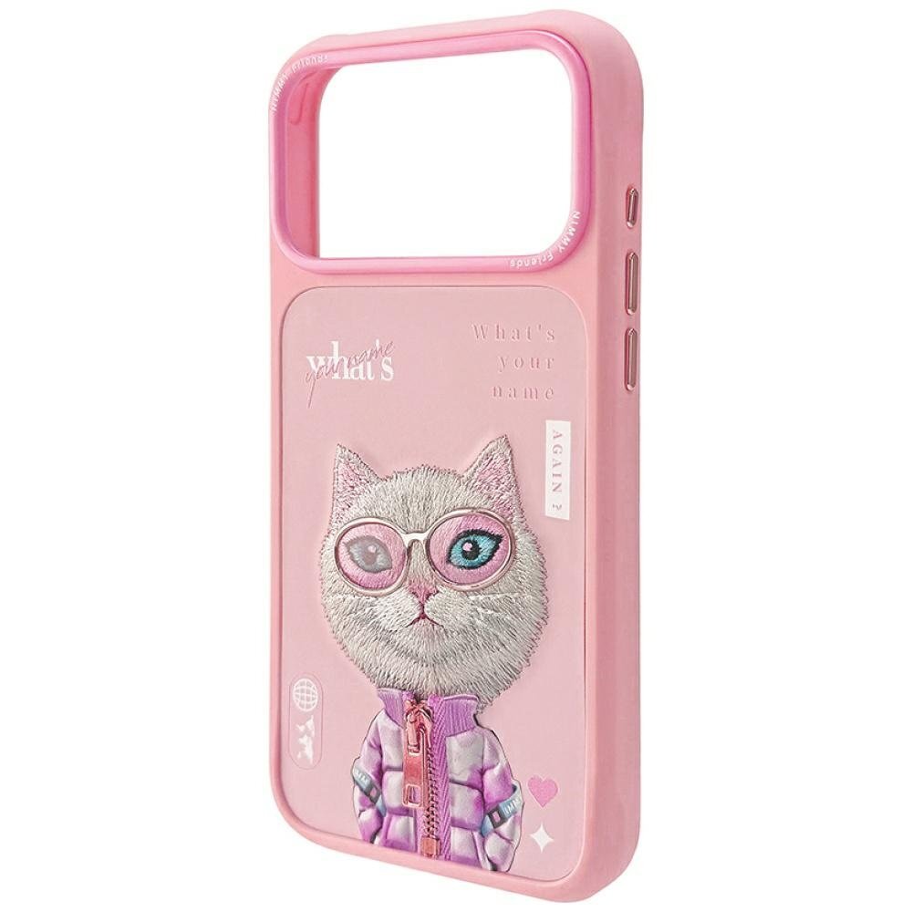 iPhone 17 Pro Nimmy Cool & Cute 2.0 Cat dėklas – rožinis 2
