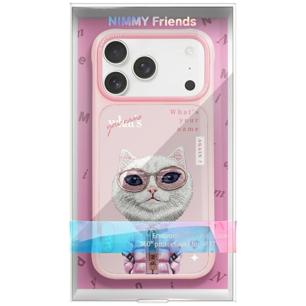 iPhone 17 Pro Nimmy Cool & Cute 2.0 Cat dėklas – rožinis 6