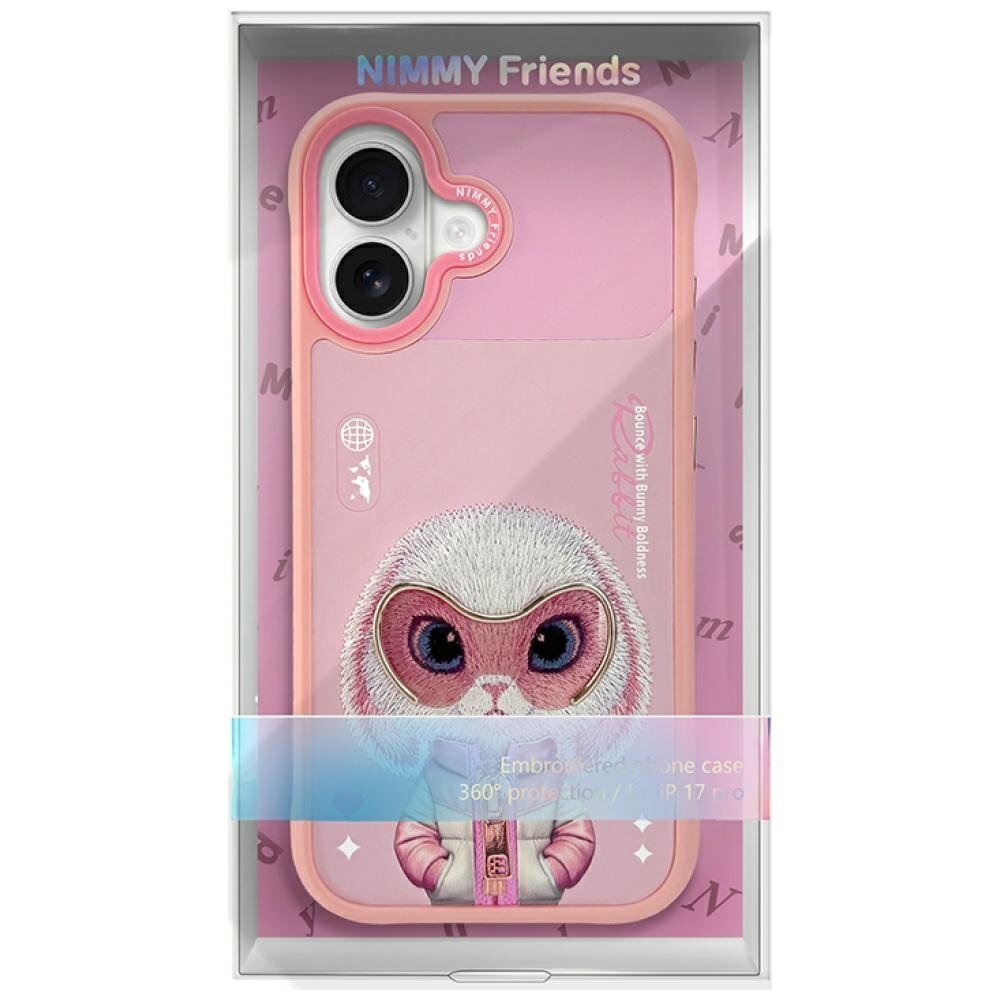 iPhone 17 Nimmy Cool & Cute 2.0 Rabbit dėklas – rožinis 6
