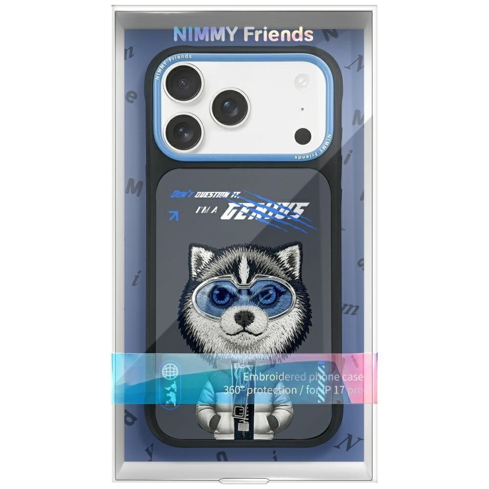 iPhone 17 Pro Nimmy Cool & Cute 2.0 Wolf dėklas – juodas 6