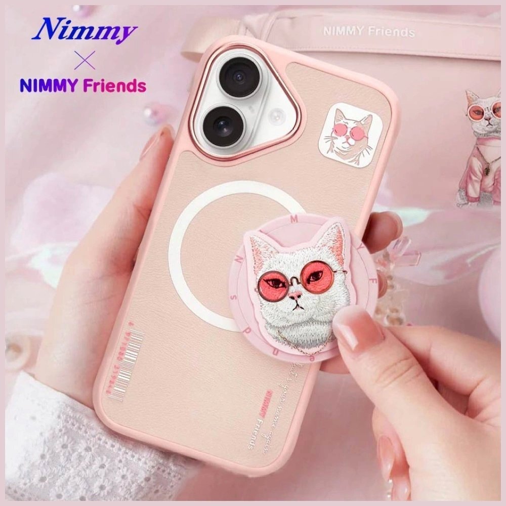 iPhone 16 Nimmy Glasses Cool Cat dėklas su MagSafe – rožinis 15 iPhone 16 Nimmy Glasses Cool Cat dėklas su MagSafe – rožinis 15