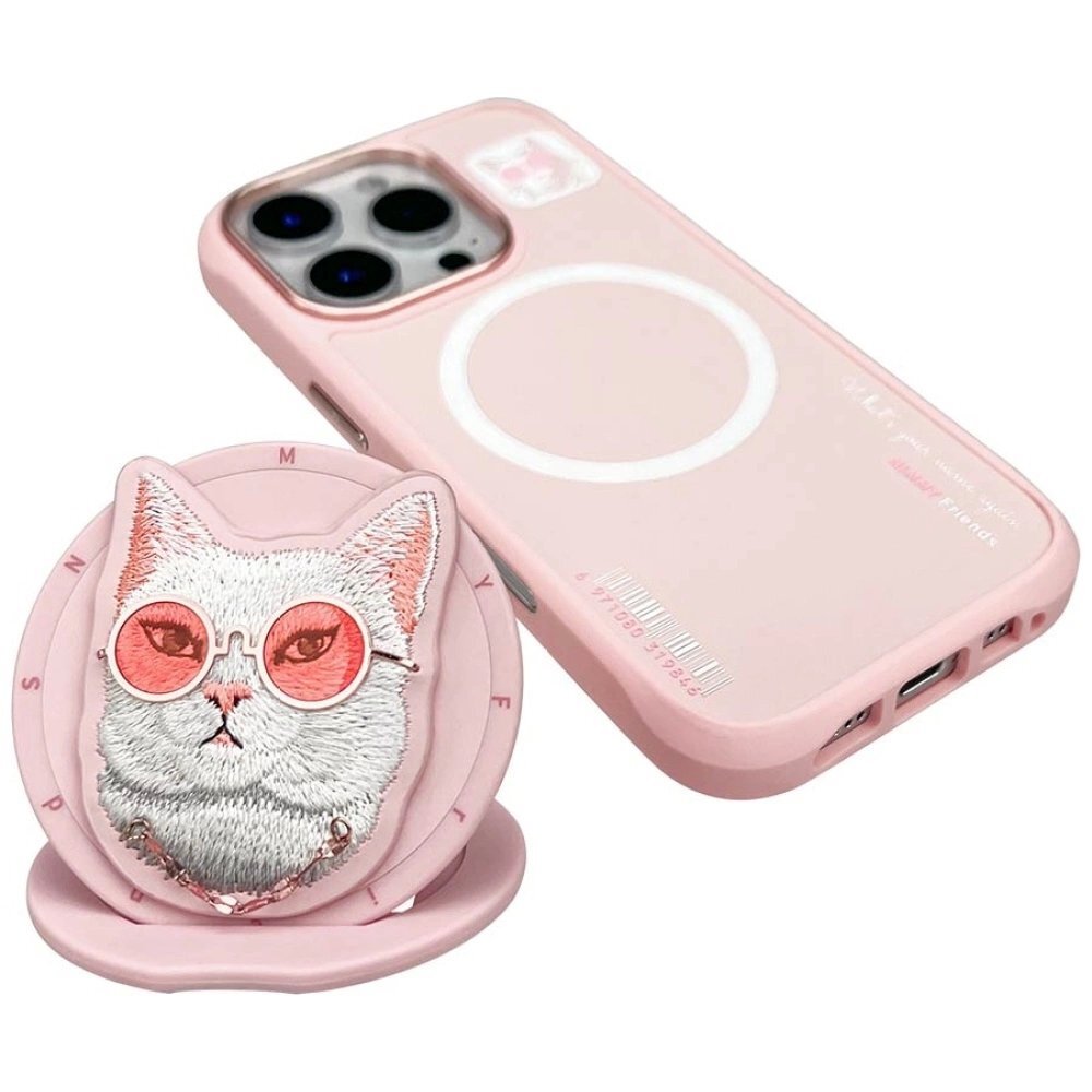 iPhone 16 Pro Max Nimmy Glasses Cool Cat dėklas su MagSafe – rožinis 2 iPhone 16 Pro Max Nimmy Glasses Cool Cat dėklas su MagSafe – rožinis 2